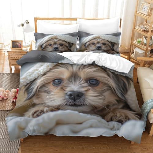 Housse de couette Super King résistante et confortable imprimée panda 3D - 3
