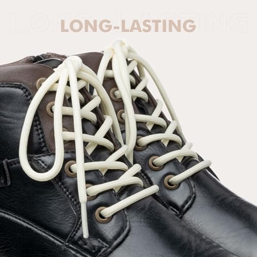 Image of Stepace 2 Pairs Round Heavy Duty Boot Laces for Hiking and Work Boots