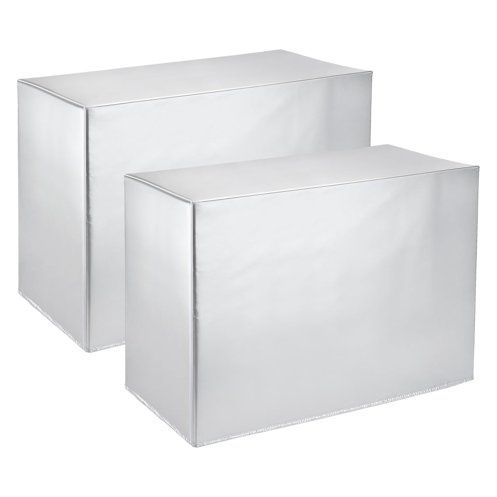 Housse de climatiseur extérieur PATIKIL lot de 2 en polyester argent 86,4x35,6x61 cm