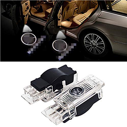 QJZoncuji Coche Logo LED Proyector luces puerta, 2 PC Coche LED Logo Puerta Iluminación (For W203)