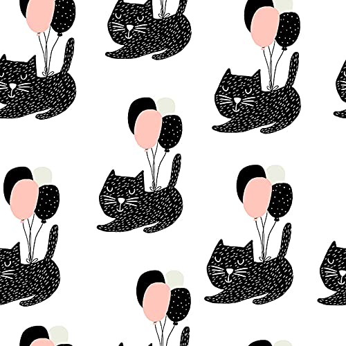 Papier peint lavable chats 290x290cm pour masquer les murs