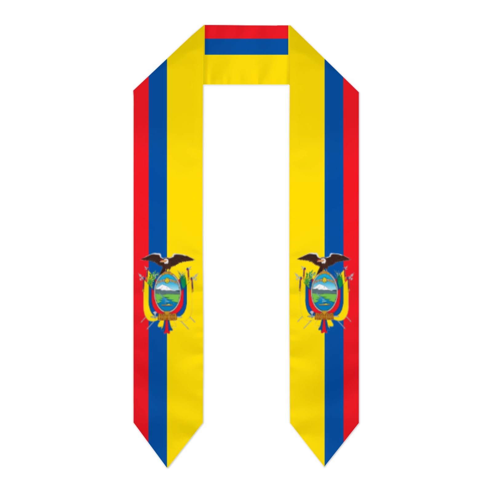 YUZEKABZ Country Flag Graduation Stole, Graduation Sash Scarf Gifts for International Student, Ecuador Flag, One size
