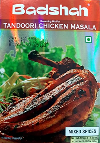 Badshah - Masala de pollo Tandoori - (mezcla de especias para pollo Tandoori) - 100g - (paquete de 2)
