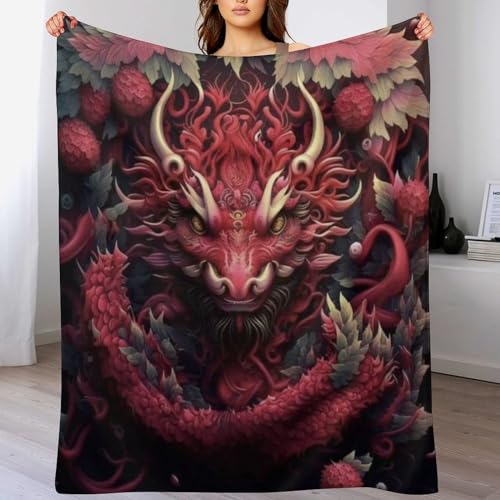 Manta de dragón mullida para sofá o cama de 100x130 cm 2