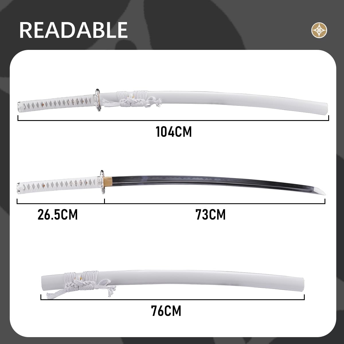 RedBlade-BK Japanese Samurai Katana Sword, 1060 High Carbon Steel Traditional Handmade, Blue Flame Full Tang, High-Performance/Razor-Sharp, Gifts for Men/Boys