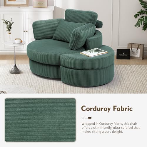Sillón Plegable Peluche Verde Oliva miniatura 5