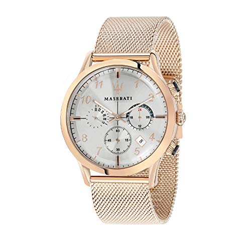 Montre pour homme Maserati Ricordo un chronographe de luxe en acier pvd or rose
