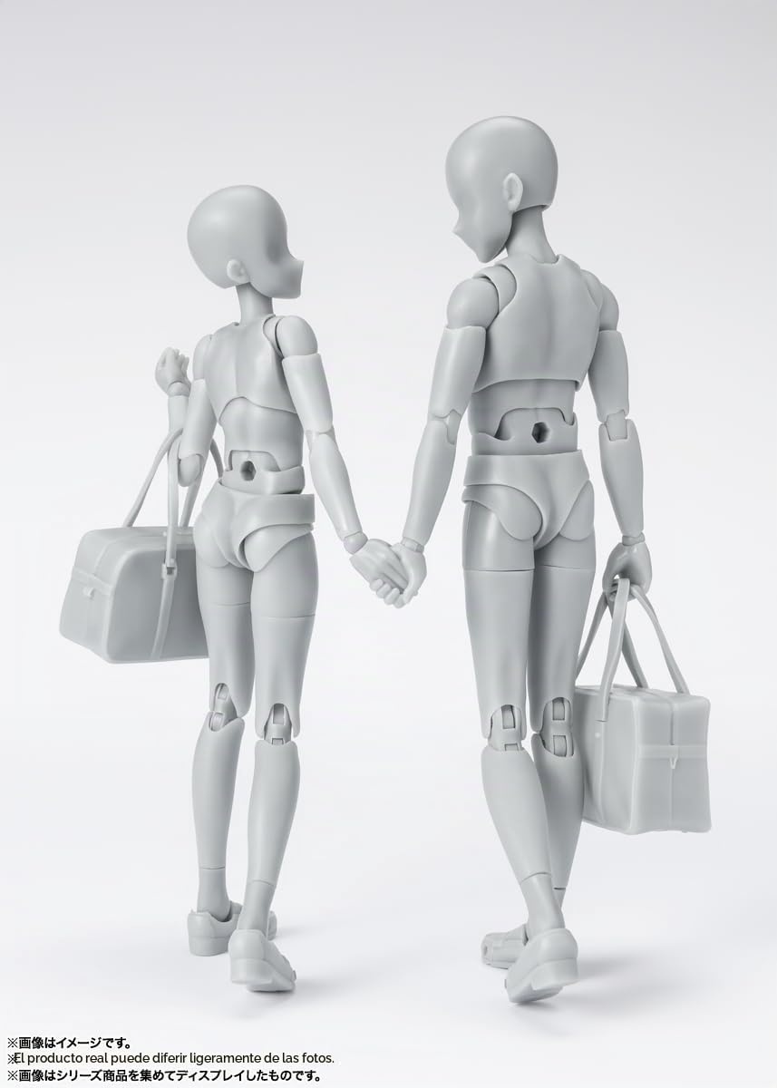 TAMASHII Nations - Tamashii - Body-Kun -School Life- Edition DX Set (versión de Color Gris), Figura de acción Bandai Spirits S.H.Figuarts
