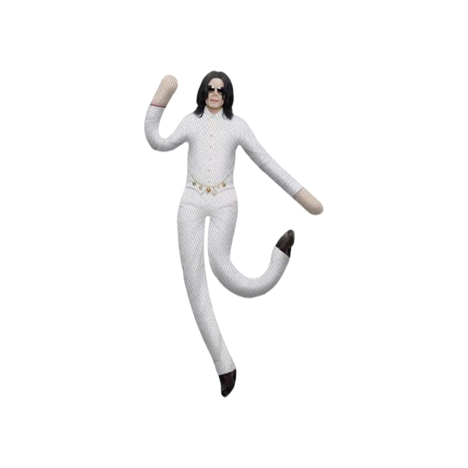 Michael Doll Plush Mj Pillow King of Pop Music Legend Plushies Pop Icon Inspired | the Limbs Are Movable Rock King Classic Plush Halloween Christmas Car Decorations (01-a)