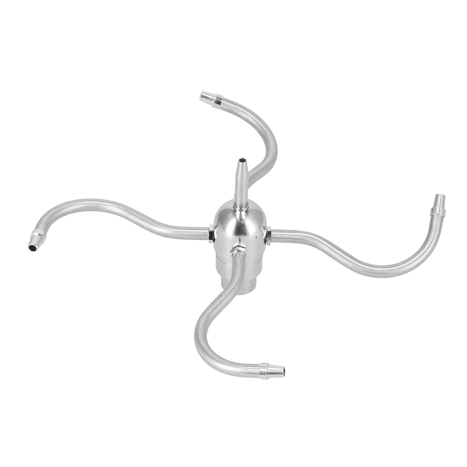 Boquilla de Aspersor Giratoria de Acero Inoxidable de 4 Brazos para Riego de Césped de Jardín, Boquilla de Fuente de Acero Inoxidable 304 para Paisaje Acuático Al Aire Libre, 16,5 X 16,5