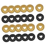 Operitacx 24個 ディスクバインディングディスク カラー 綴じ用 ハート型付き ノートやプランナー用 継ぎ目なし綴じ具