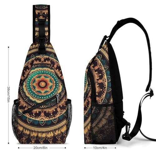 Mochila tipo sling Mandala para senderismo y uso casual miniatura 2