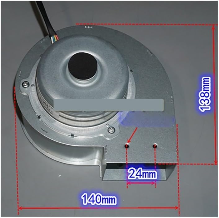 DC Centrifugal Fan 25W Metal Turbine Turbo Blower Dual Ball Bearings Brushless Cooling with Air Adjustment