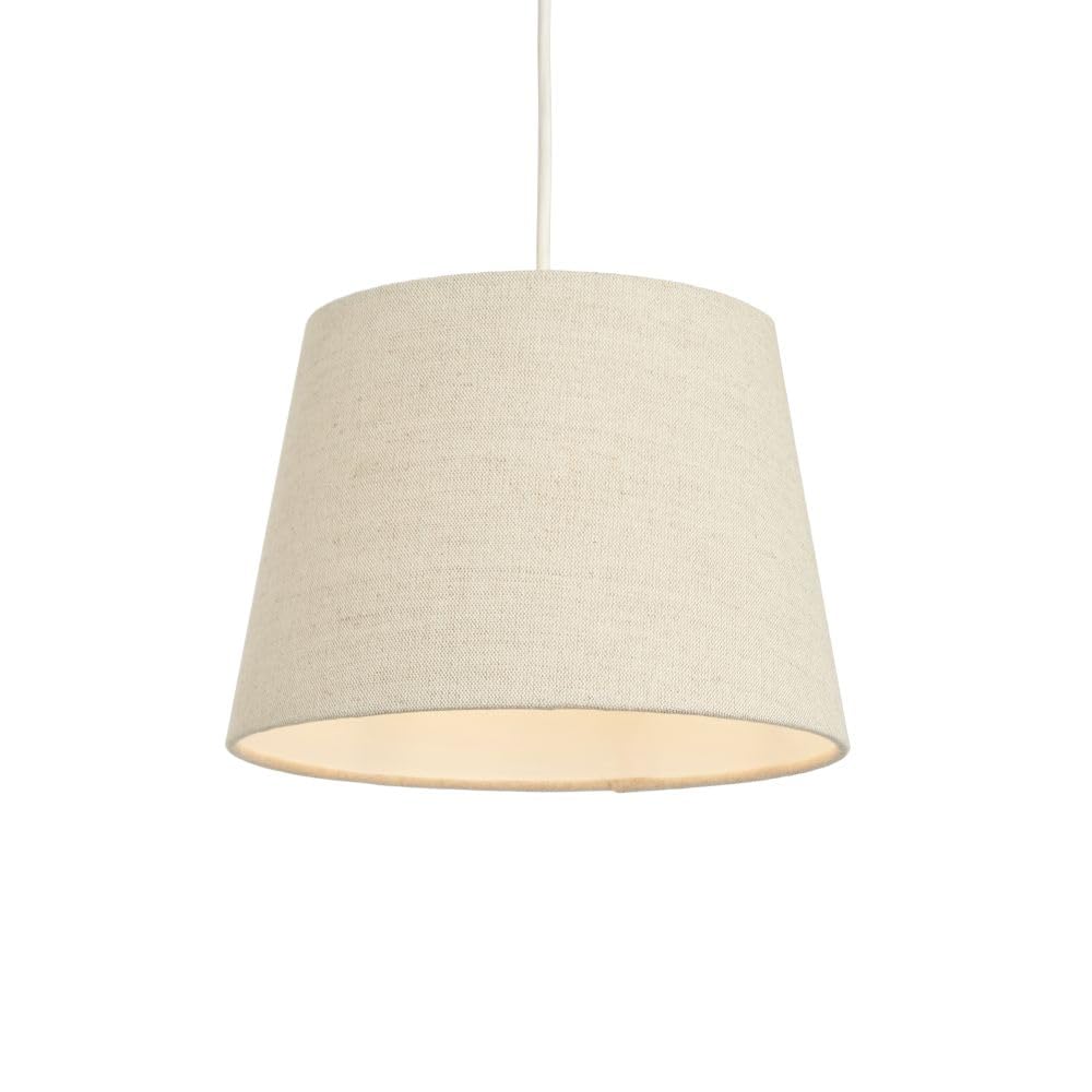 Litecraft Muriel 10 Inch Empire Beige Easy Fit Fabric Tapered Ceiling Lampshade