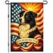 IVN 4th of July Garden Flag 12x18 Inch Double Sided Border Collie Dog with God Bless the USA Banner Outdoor Yard Flag for Outside Home Front Door Lawn Porch Patio Welcome Decor