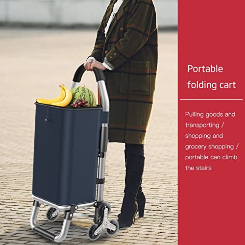 Einkaufswagen mit 6 Rädern, 36 l Fassungsvermögen, leichter Aluminiumrahmen, abnehmbare Oxford-Tasche, perfekt für Lebensmittel und Einkaufen, einfache Manövrierbarkeit. – Bild 6