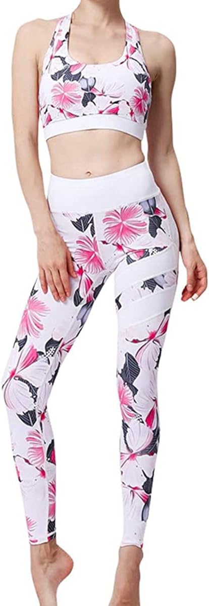 スポーツウェア レディース セット 上下 カップつき トップス パンツ ブラ ヨガウェア 柄 無地 人気 おしゃれ 安い