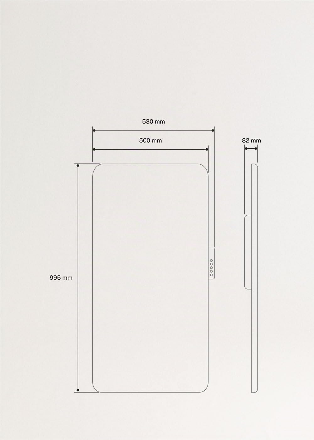 CREATE/WARM CLEAR/Convector eléctrico de pared con Wifi/Calentamiento rápido. Estancias de hasta 20m². Función detección de ventanas abiertas Control desde la App. Protección IP24. 2000W