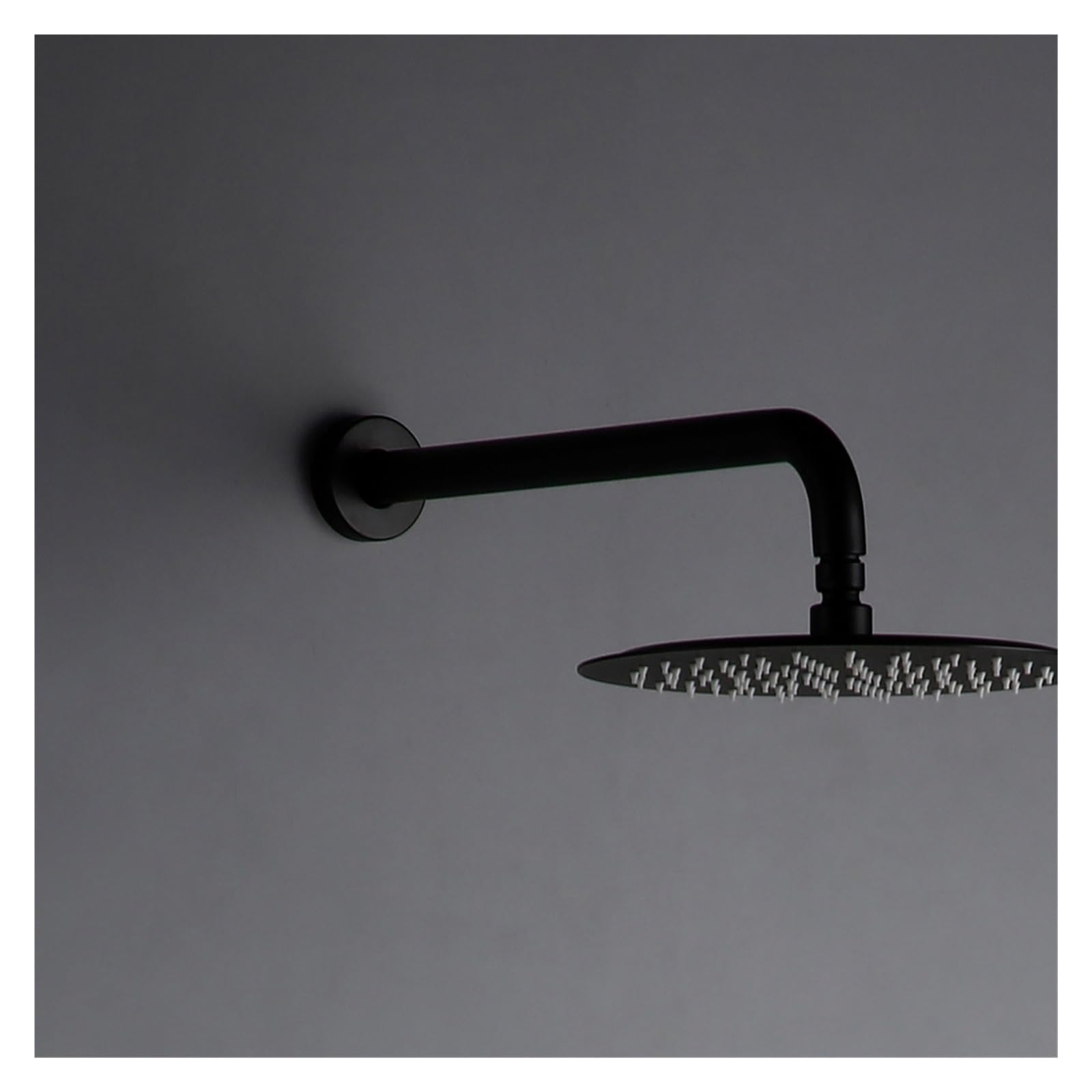 Brazo de ducha negro mate, soporte de cielo de latón macizo montado en la pared de 30CM-40CM, uso for cabezal de ducha Universal (Size : Brushed gold-300mm)
