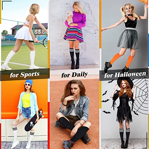 Knee High Socks for Women Knee Socks Tube Socks Womens Athletic Socks Cotton Tall Socks Long Socks Knee High Stockings3
