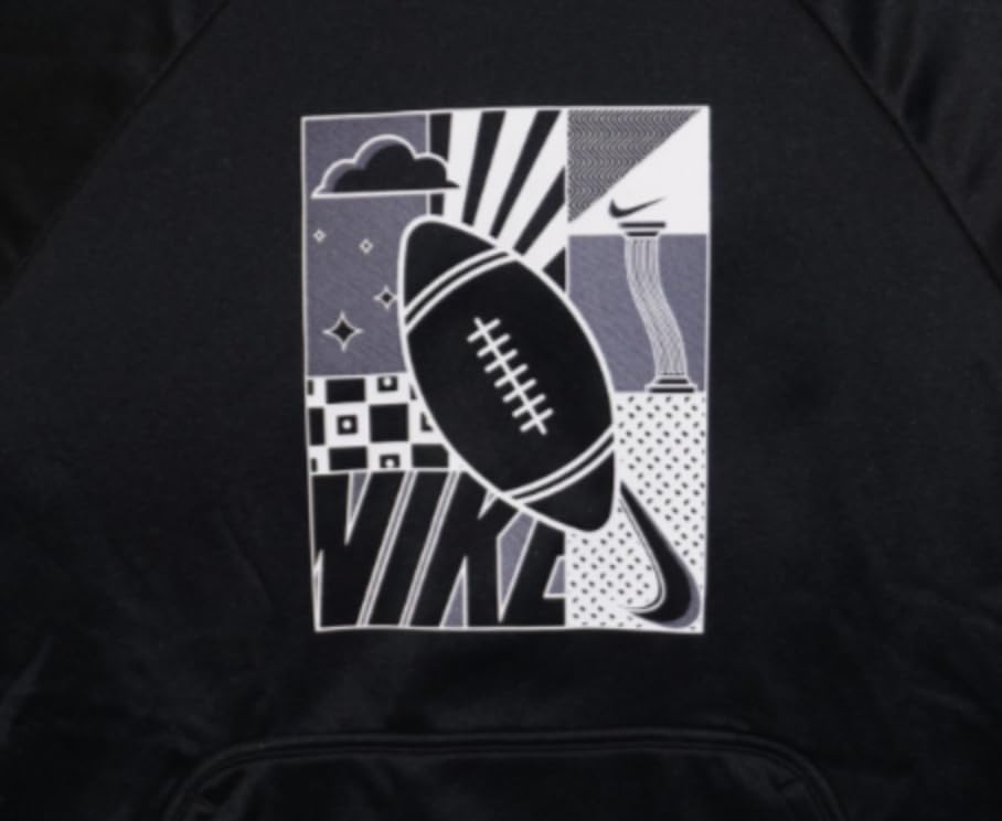 Nike Boys Therma Baseball Hoodie Black X-Large+2