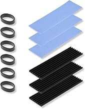 3 pcs M.2 SSD Heatsink Heatsink Cooling Kit, Aluminum Cooler with Silicone Pads, for Semiconductor Devices, Heatsink 2280 PCIE NVME CPU (Black)