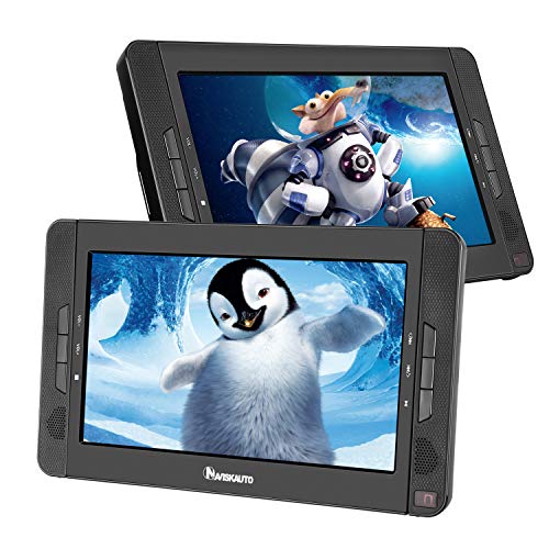 10.1" Dual Portable DVD Players for Car, Dual Screen DVD Player with 5-Hour