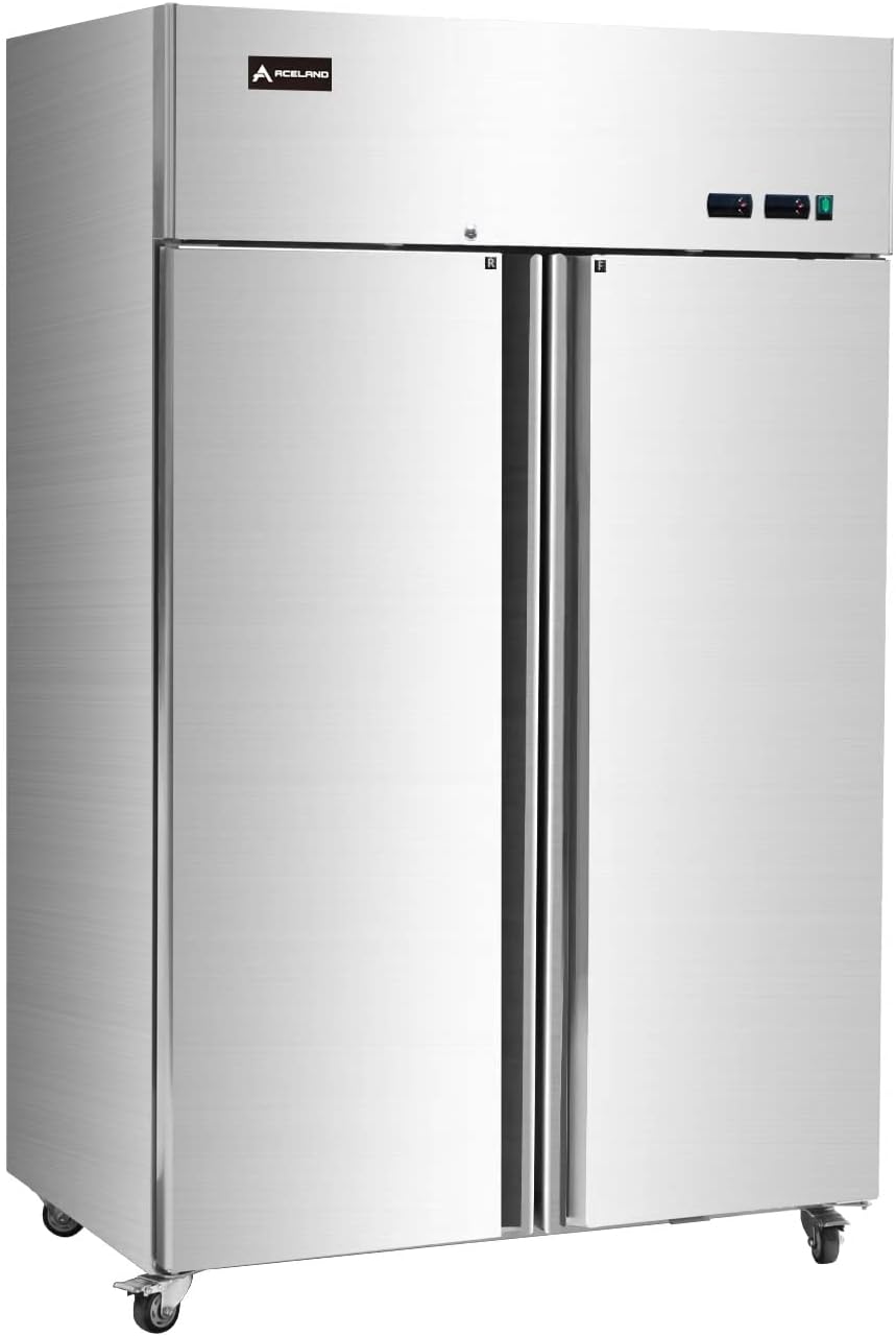 Aceland ARF-48B Combo Refrigerator and Freezer – 36 Cu.ft, Double Door, Commercial Grade