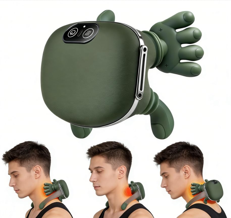 psycat 4D Neck and Shoulder Heat Massager, Wireless Portable Neck Massager, Relieves Muscle Pain,...