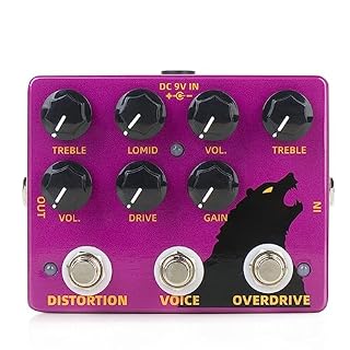 OUSIKA Pédale d’effet de Distorsion Overdrive Accessoires de Guitare Pédale de Guitare Double Pédale d’effet de Guitare Tuner - Les Beatles, Paul McCartney, John Lennon, RIngo Starr, George Harrison