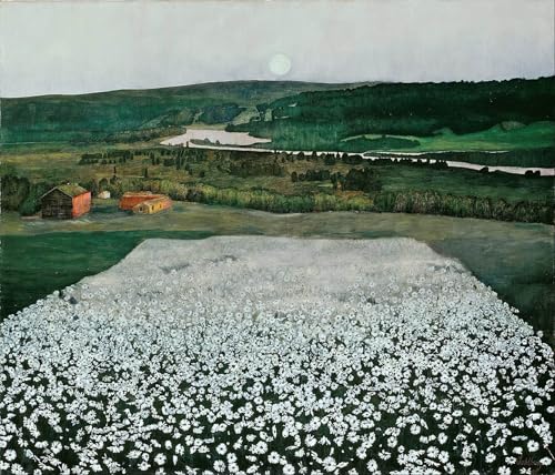 Flower Meadow Toile Harald Oscar Sohlberg | Idée Décoration Murale Salon Portrait 60x90