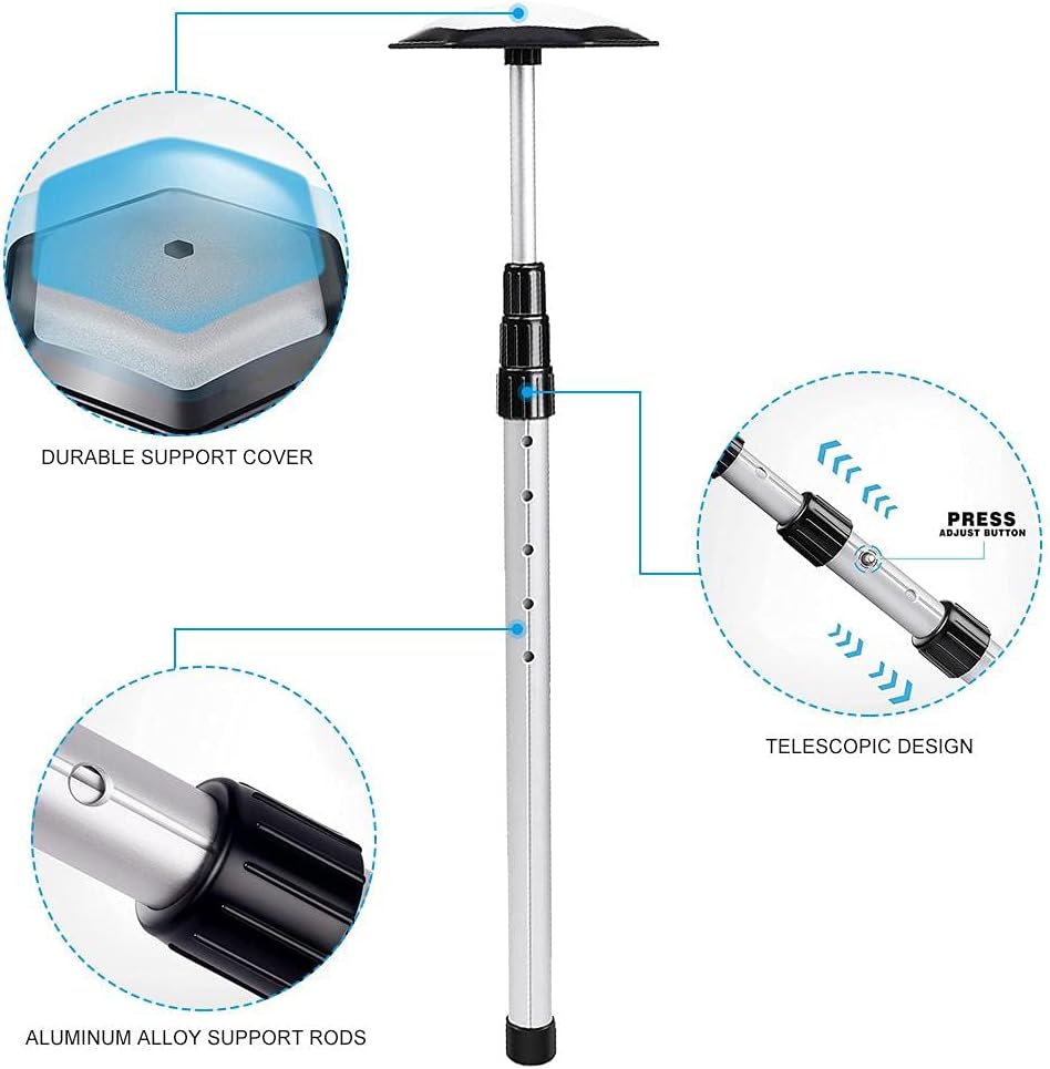 Golf Travel Bags Support Rod, Telescopic Golf Travel Bag Support Pole Stick Bar, Golf Club Stiff Arm Protector Golf Club Bag Accessories