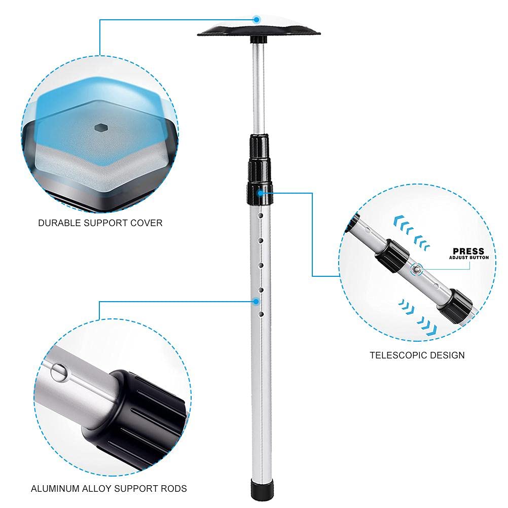 RiToEasysports Varilla de Soporte de Golf, Poste de Soporte de Bolsa de Palo de Viaje de Golf de Aleación de Aluminio de Alta Resistencia Portátil Telescópico