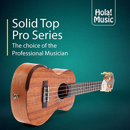 Concert Ukulele Professional Series By Hola! Music (Model Hm-424Smm+), Bundle Includes: 24 Inch Solid Mahogany Top Ukulele With Aquila Nylgut Strings Installed, Padded Gig Bag, Strap And Picks #TOP1