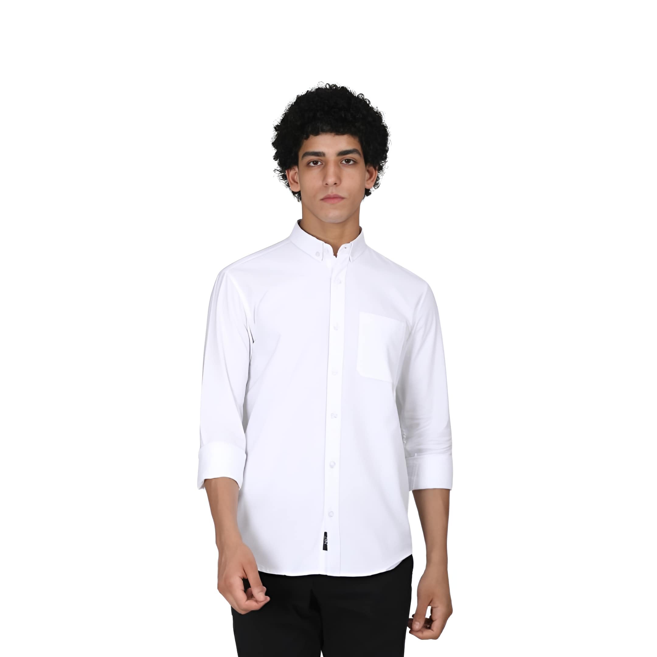 Men's Solid Cotton Oxford Shirt
