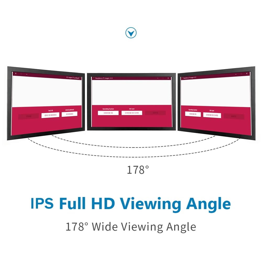 7-Portabler Bildschirm VGA AV-Eingang DC Typ C Stromversorgung IPS LCD 1024x600