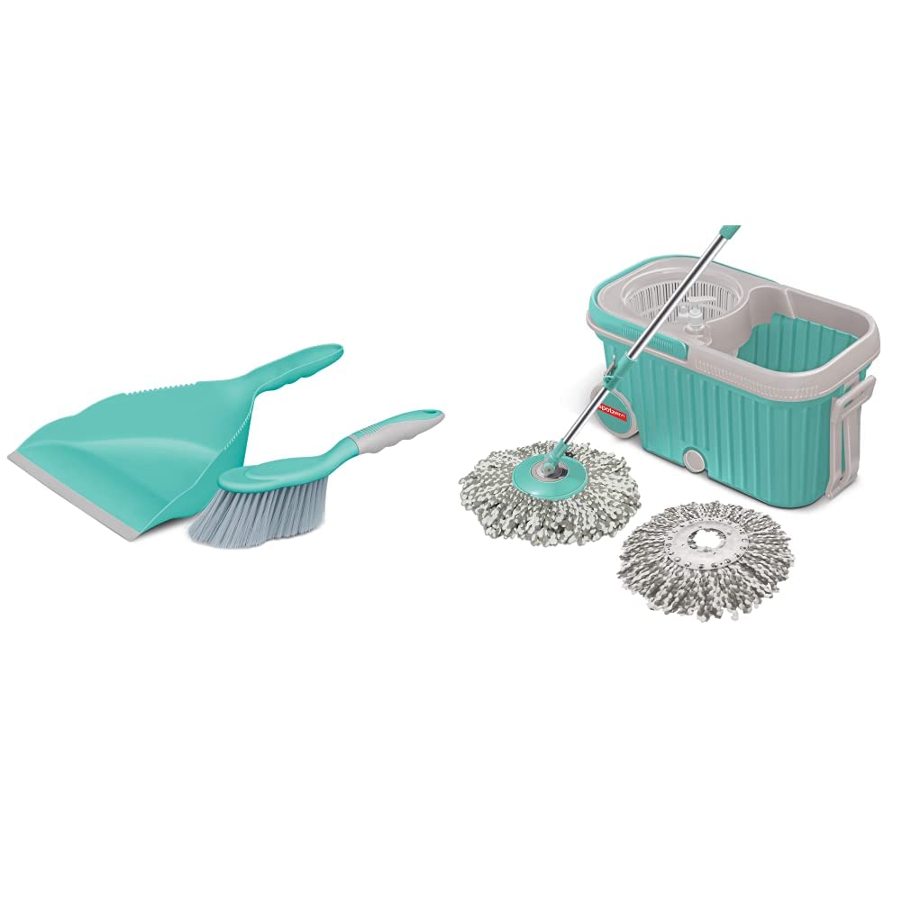 Dustpan with Brush Plastic Multipurpose Dusting Brush Portable & Easy to Store, A