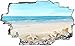 Produktbild DesFoli Strand Meer Beach 3D Look Wandtattoo 70 x 115 cm Wand Durchbruch Wandbild Wandsticker Deko Sticker Aufkleber C338
