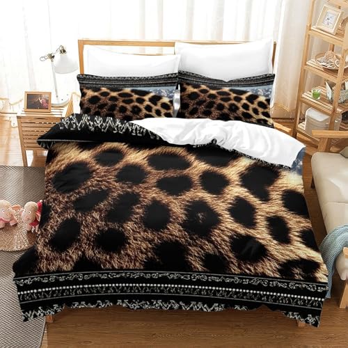 Parure de lit léopard jungle 260x220 pour une décoration de chambre ado chic - 3