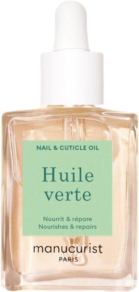 Green Oil Nail Care - Nail & Cuticle Oil for Nails - Nourishes and Regenerates Nails and Cuticles - Promotes Growth - Blend of 6 Oils - 99% Bio-Sourced - Vegan & Made in France