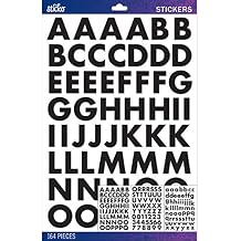 Sticko E5290036 Alphabet Futura Bold Stickers, Large, Black