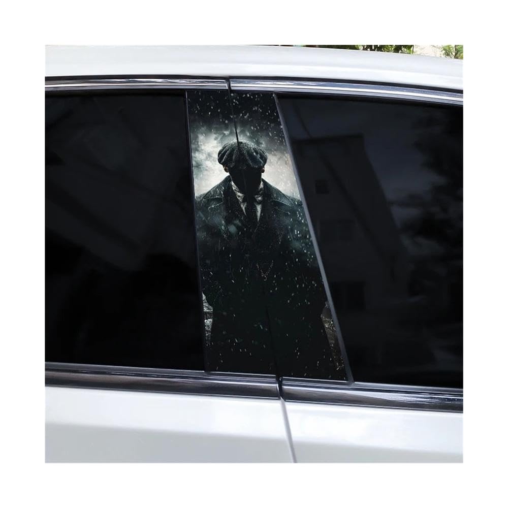 Bertdcx Type A 2Pcs Car Door Pillar Decal Decal Diy Refit Styling Decal Vinyl Decal Decal Accessory Auto Parts(Type A)