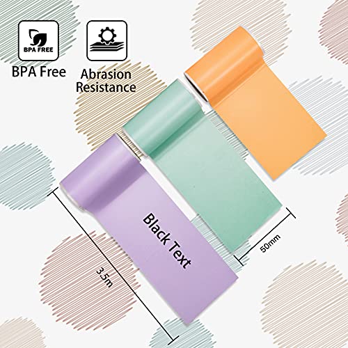 Image of T02 M02X S002 AHM2 Color Sticker Thermal Paper, Green /Purple /Orange