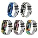 Compatible with Fitbit Ace 3 Bands for Kids, Replacement Silicone Printing Pattern Wristband Starps for Fitbit Ace 3Activity Tracker for Kids (Multicolor-5pcs)