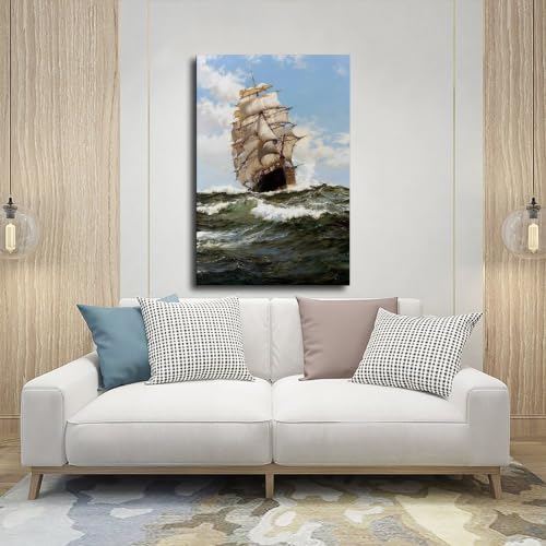 Impression sur toile décorative murale salon bureau tableau The Oberon cadre inclus - 5
