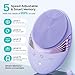 COSLUS FBS01 Facial Cleansing Brush Face Scrubber: Portable Silicone Waterproof Rechargeable Face Wash Brush, 5 Cleansing Modes, Electric Deep Cleaning for Men & Women, Removing Blackhead Exfoliating