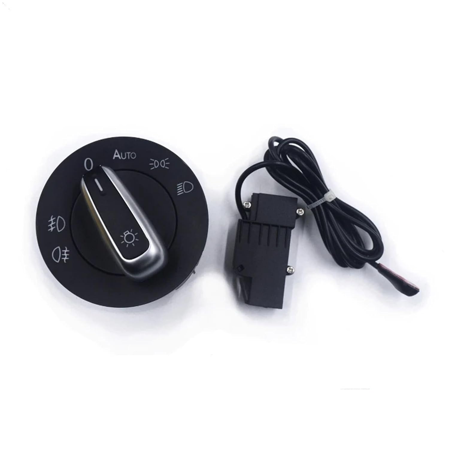 Switch Compatible with for Touran 2003-2011 for Caddy 2003-2015 Chrome Headlight Switch Car Headlight Control 5ND941431