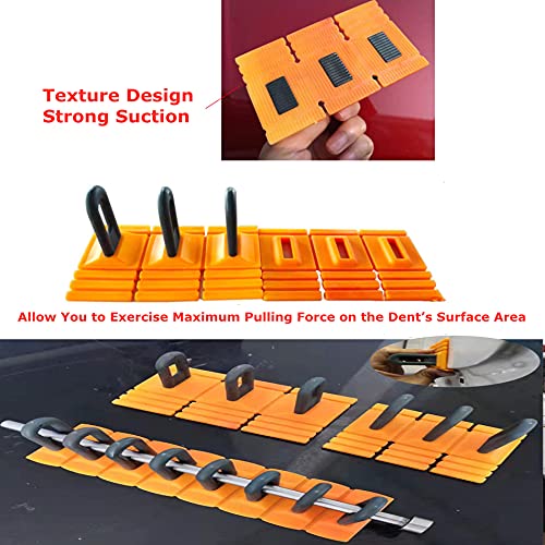 Hiyi Car Dent Repair Tools Heavy Duty Paintless Repair Removal Tools Strong Dent Puller Handle Lifter Yellow Glue Tabs Powerful Body Repair Dent Remover Tool Kit For Car Dent Repair (Yellow) #TOP5