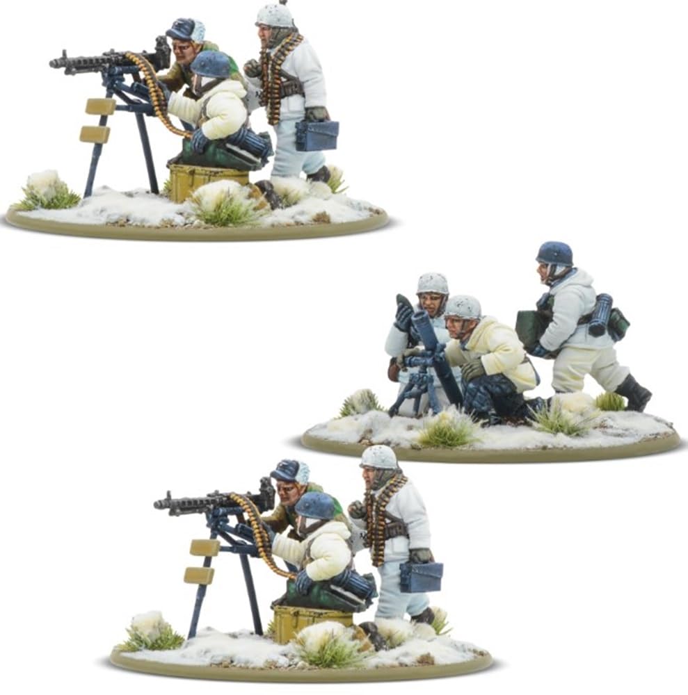 Fallschirmjager Winter Starter Army - Miniaturas a escala de 28 mm para acción de pernos altamente detalladas, miniaturas de la Segunda Guerra Mundial para mesa