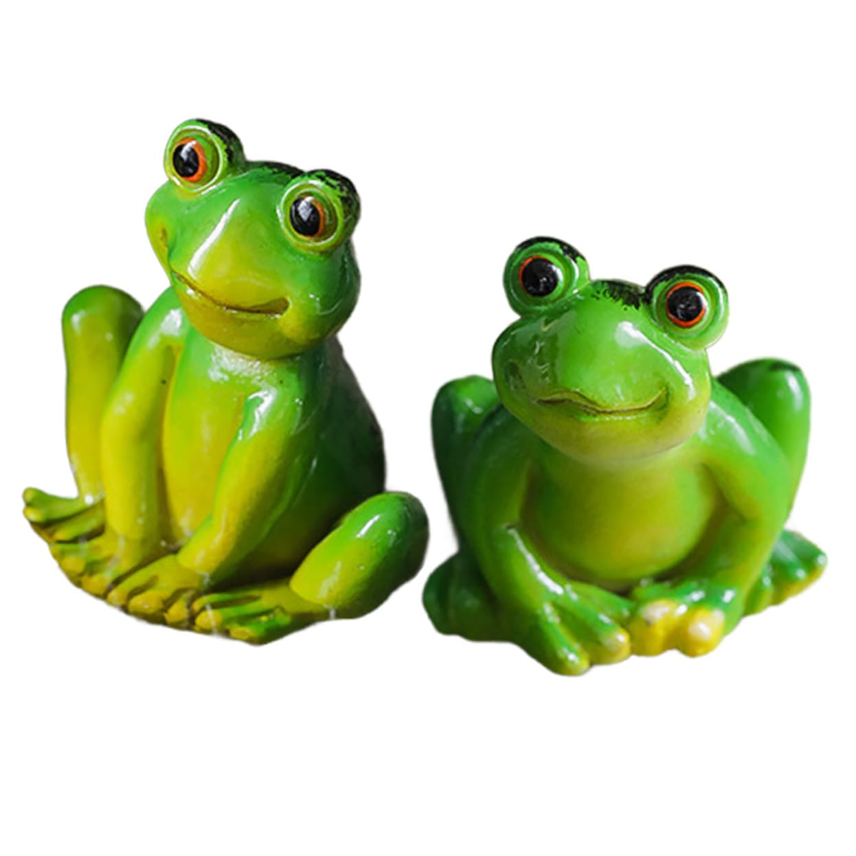 Amazon.co.jp: COHEALI 2個のリアルな製蛙置物 ミニチュアガーデン